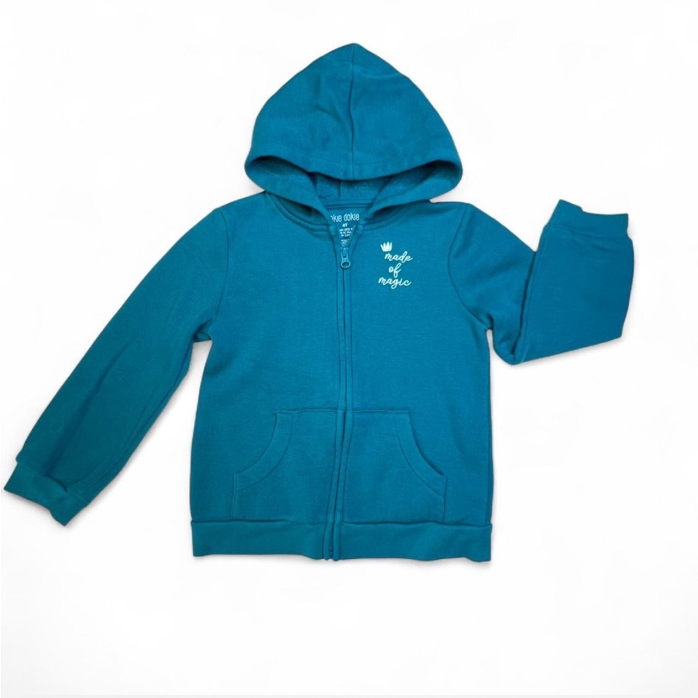 Okie Dokie Teal Hoodie with 'Made of Magic' Design